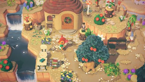 Animal Crossing Fauna House, Animal Crossing Fauna Yard, Acnh Fauna House, Acnh Fauna, Castle Crashers, Animals Crossing, House Yard, Acnh Inspo, Village House