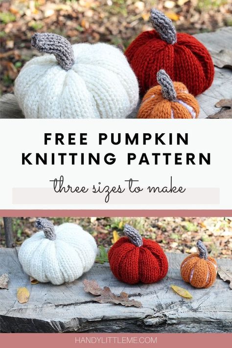 Pumpkin Knitting, Knitted Pumpkins, Halloween Knitting Patterns, Pumpkin Patterns Free, Halloween Knitting, Fall Knitting Patterns, Crochet Pour Halloween, Holiday Knits, Knitted Items