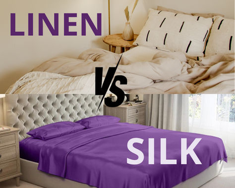 The experts at Mulberry Park Silks explore the differences between linen and mulberry silk for luxury bedding: appearance, texture, performance, durability, and care. We highlight our silk’s unique beauty benefits to hair, skin, and explain why we are a trusted retailer of the very best silk bedding in the market. Silk Duvet, Luxurious Bedding, Silk Sheets, Silk Bedding, Purple Silk, Unique Beauty, Cotton Sheets, Cotton Bedding, Hair Skin