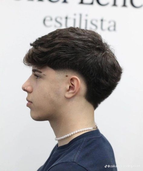 Male Haircuts Straight Thick Hair, Fluffy Edgar Haircut, Mullet Hair Hombre, Mullet Taper, Burst Fade Haircut, Fluffy Edgar, Corte Mullet, Edgar Haircut, Mens Haircuts Thick Hair