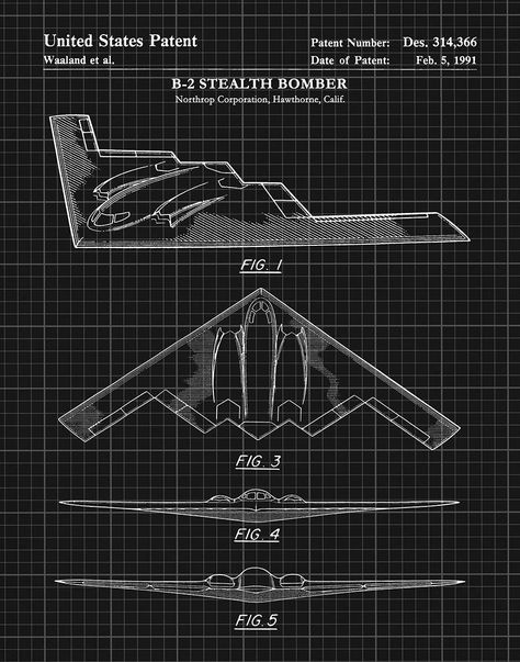 B2 Stealth, B2 Spirit, Aerospace Design, Northrop Grumman, Jet Fighter Pilot, Stealth Aircraft, Aviation Decor, Blueprint Art, Airplane Fighter