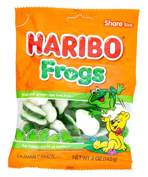 Haribo Gummies, Gummy Frogs, Candy Gummies, Fruit Flavored, Gummy Candy, Frogs, Chip Bag, Snack Recipes, Birthday Gift