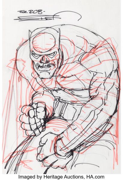 Frank Miller The Dark Knight Returns 10th Anniversary Edition | LotID #102001 | Heritage Auctions Comic Sketch Art, Frank Miller Batman, Frank Miller Art, Frank Miller Comics, The Dark Knight Returns, Male Art Reference, Batman Drawing, Dark Knight Returns, Comic Layout