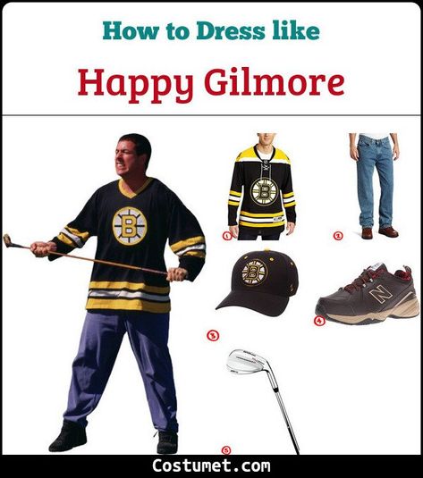 Happy Gilmore Costume for Cosplay & Halloween 2021 Adam Sandler Happy Gilmore Outfits, Happy Gilmore Halloween Costume, Happy Gilmore Couples Costume, Happy Gilmore Costume, Adam Sandler Halloween Costumes, Adam Sandler Happy Gilmore, Gilmore Outfits, Adam Sandler Movies, Jake From State Farm