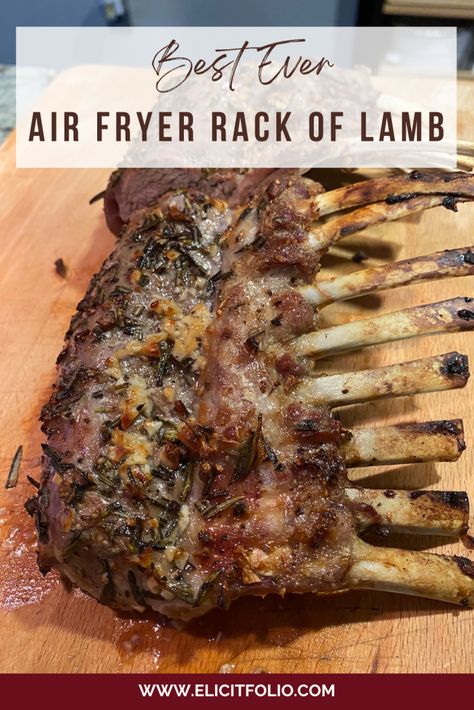 Cooking Rack Of Lamb, Air Fryer Lamb, Lamb Rack Recipe, Lamb Roast Dinner, Lamb Roast Recipe, Roast Rack Of Lamb, Lamb Leg Recipes, Lamb Steaks, How To Cook Lamb