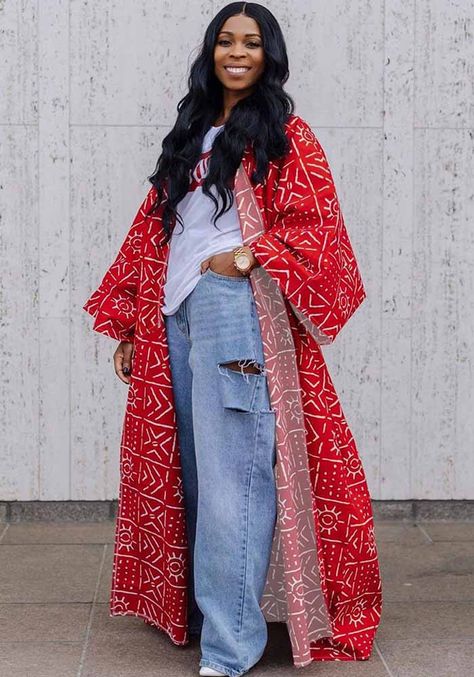 African Kimono, Look Kimono, Coat Streetwear, Mode Kimono, Patchwork Cardigan, Afrikaanse Mode, African Clothes, Chique Outfits, Gilet Long