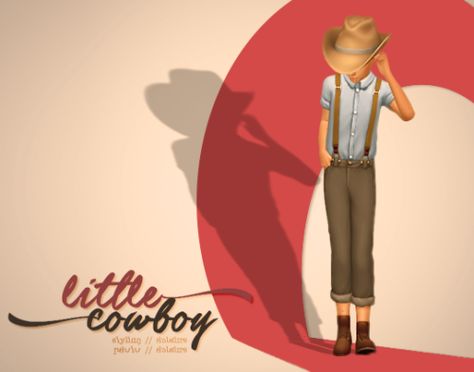 Sims 4 Cowboy Cc, Victorian Boy, Sims 4 Decades Challenge, Suspenders For Boys, Play Sims, Little Cowboy, Sims 4 Collections, Sims4 Cc, Sims 4 Cas