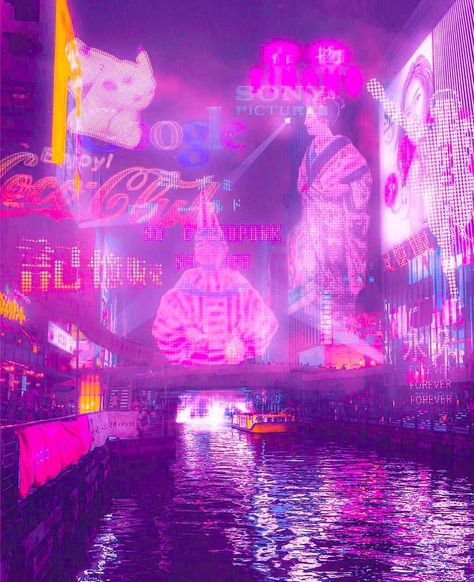 Pink Cyberpunk Aesthetic, High Tech Aesthetic, Bullet Journal Japan, Futuristic City Utopia, Futuristic Aesthetic, Baby Pink Aesthetic, Cyberpunk Aesthetic, Cyberpunk City, Neon Aesthetic