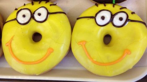 Minions Party, Minion Theme, Donut Day, Minion Birthday Party, Minions Love, National Donut Day, Bake Goods, Minion Birthday, Minion Party