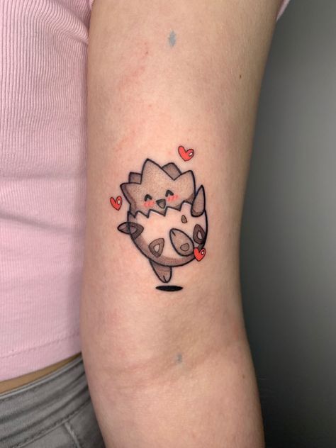 Cute togepi tattoo Small Spiritual Tattoos, Pokemon Tattoos, Pikachu Tattoo, Small Tattoo Ideas, Spiritual Tattoos, Small Tattoo, Pikachu, Tattoo Ideas, Cover Up