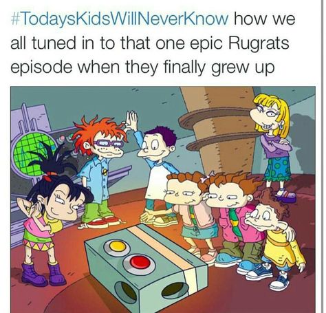 Omg yes! I was so sad! Hated the new grown up episodes though Rugrats Quotes, Alice In Wonderland Illustrations, Funny Af, Grown Up, Funny Things, Alice In Wonderland, Growing Up, Comic Book Cover, Star Wars