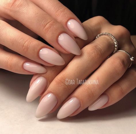 Sharp Almond Nails, Classy Nude Nail Designs, Neutral Wedding Nails, Classy Almond Nails, Going Dark, Nude Nail Designs, Pointed Nails, Classic Nails, Glamorous Nails