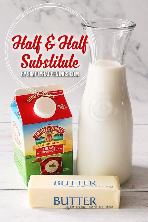 Half And Half Substitute, Heavy Cream Recipes, Heavy Cream Substitute, Cheesy Ham, Apple Drinks, Cooking Substitutions, Clam Recipes, Food Substitutions, Whipping Cream