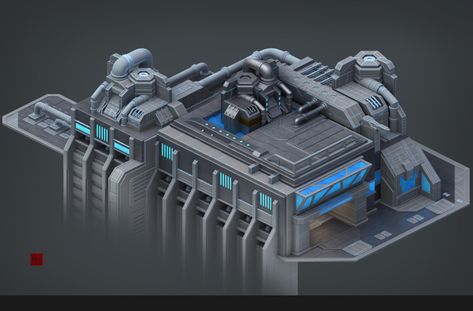 ArtStation - Nuclear Plant, Zhe Yan Minecraft Nuclear Plant, Minecraft Hus, Cyberpunk Building, Sci Fi Building, Base Ideas, Armor Vest, Sci Fi Games, Space Engineers, Base Building