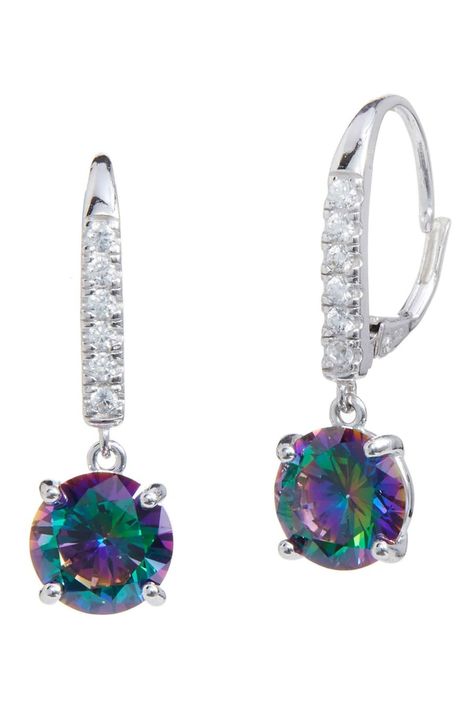 Savvy Cie Blowout Mystic Topaz Jewelry, Clear Crystal Necklace, Mystic Fire Topaz, Topaz Jewelry, Sterling Silver Drop Earrings, Pretty Jewelry, Mystic Topaz, Ear Cuffs, Silver Drop Earrings