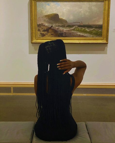 Black girl art museum, renaissance, black girl art aesthetic, black girl museum aesthetic, black girl sitting in museum Art Museum Aesthetic, Museum Aesthetic, Art Museum, Black, Art