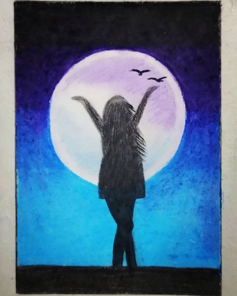 Oil Pastel Drawings Easy, Pastel Artwork, Canvas Drawing, Small Canvas Paintings, Oil Pastel Paintings, Disney Art Drawings, Oil Pastel Art, Oil Pastel Drawings, Girly Drawings