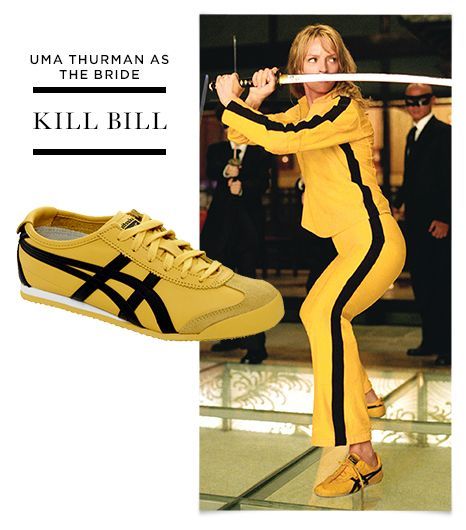 Kill Bill Sneakers, Asics Yellow Shoes, Kill Bill Shoes, Onitsuka Tiger Mexico 66 Yellow, Mexico 66 Yellow, Onitsuka Tiger Women Outfit, Onitsuka Tiger Outfit, Yellow Shoes Outfit, Asics Yellow