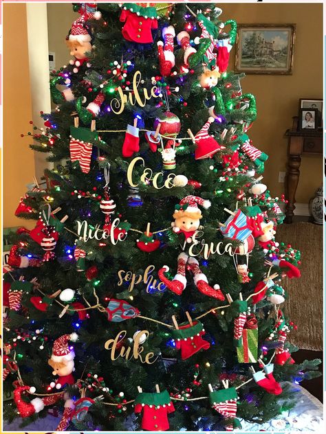 Christmas Tree Inspiration - Yes, Everyone Wants It! Isn't that what you are looking for? Visit now for more tips. Themed Trees, Joy Decorations, Tree Name, Elf Tree, Tree Theme, Tree Inspiration, Ideas Navideñas, Christmas Tree Decorating Themes, Tree Themes