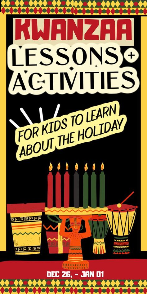 Winter Ideas For Kids, Kwanzaa Food, Summer Holidays Kids, Kwanzaa Colors, 7 Principles Of Kwanzaa, Days Of Kwanzaa, Principles Of Kwanzaa, Seven Principles Of Kwanzaa, Kwanzaa Party