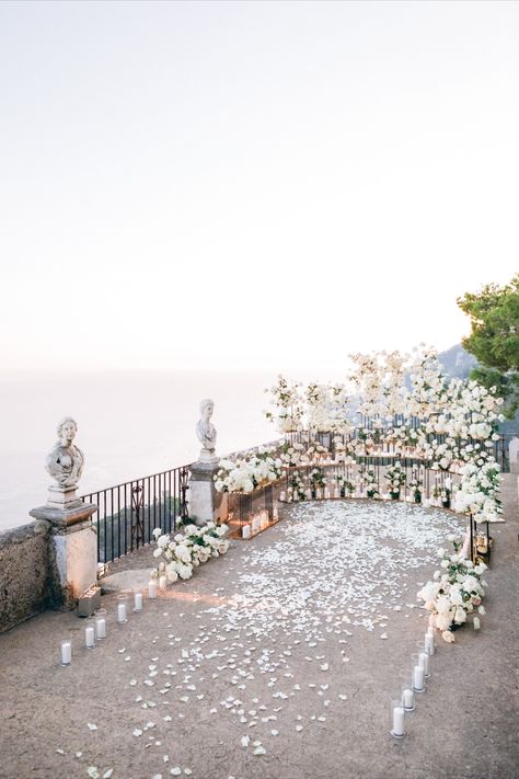 Amalfi Coast Decor, Lake Wedding Ceremony, Villa Cimbrone Wedding, Coast Decor, Villa Cimbrone, Wedding Villa, Amalfi Coast Wedding, Sunset Lake, Lake Como Wedding