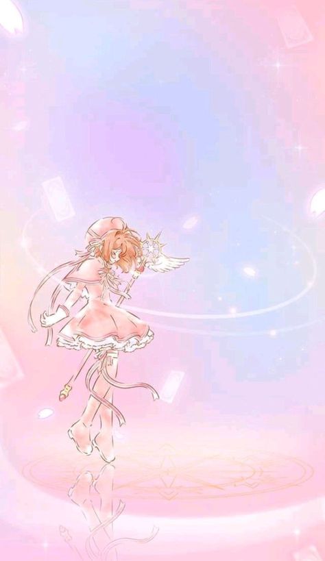 Sakura Tattoo, Sakura Art, Clear Card, Sakura Card, Card Captor, Digital Art Anime, Dreamy Art, Pastel Wallpaper, Kawaii Wallpaper