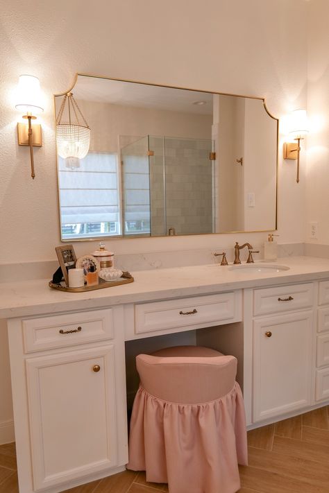 Transforming Your Space: Achieve a Stunning Traditional Neutral Primary Bathroom Makeover with These Simple Tips! — Amanda Warren Dark Tile Floors, Amanda Warren, Window Treatments Sheer, Bathroom Makeovers, Dark Tile, Neutral Bathroom, Primary Bathroom, Classic Tile, Classic Artwork