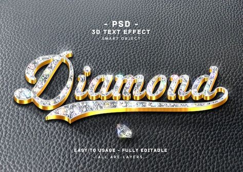 PSD diamond text effect 3d golden style | Premium Psd #Freepik #psd #diamond #diamond #psd #3d-text Heart 3d, Diamond Party, 3d Diamond, Wallpaper Girly, Blue Background Images, 3d Text Effect, Diamond Ice, 3d Text, Iphone Wallpaper Girly