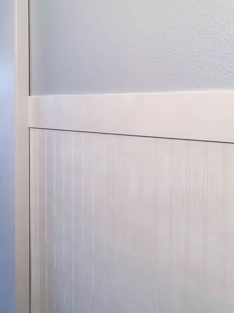 Ever wanted to add beadboard to your home? Find out just how easy it is to install beadboard in a bathroom in a matter of hours! Beadboard Walls Bathroom, Beadboard Trim Ideas, Bathroom Beadboard Walls, Bathroom With Beadboard Walls, Beadboard Powder Room, Modern Beadboard, Beadboard Bathroom Walls, Installing Beadboard Panels, Diy Beadboard Walls