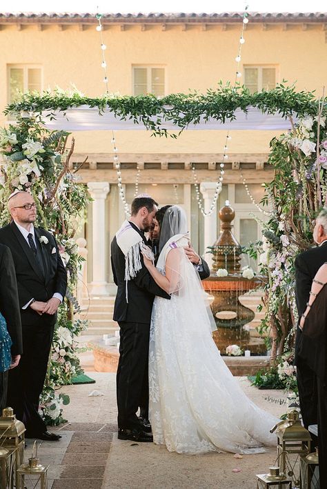 A Hayley Paige Bride for an Interfaith Jewish Wedding with a Starbucks Kiddush Cup at The Addison, Boca Raton, Florida The Addison Boca Wedding, Modern Ketubah, Interfaith Wedding, Wedding Chuppah, Jewish Weddings, Starbucks Coffee Cup, Kiddush Cup, Boca Raton Florida, Hayley Paige