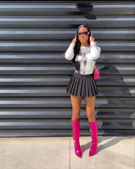 6th Form, Pink Boots, Birthday Outfits, Stiletto Boots, Girls Outfits, Outfits Casual, Girly Outfits, Baddie Outfits, Women's Style