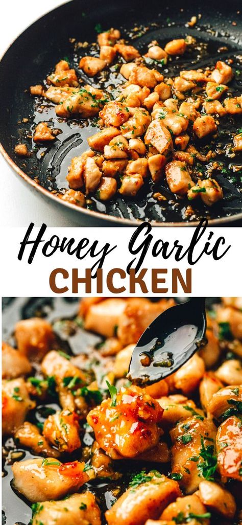 Honey Garlic Chicken Recipes, Chicken With Garlic Sauce, Honey Chicken Recipe, Chicken With Garlic, Minute Chicken, Chicken Garlic, Asian Chicken Recipes, Garlic Chicken Recipes, Honey Chicken