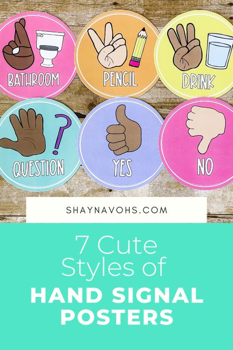 Blog - Shayna Vohs Classroom Hand Signals, Classroom Management Elementary, 5th Grade Ela, Elementary Classroom Decor, Hand Signals, Classroom Management Tips, Cute Styles, Math Printables, Classroom Posters