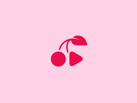 Cherry Memories by Alex Badovsky Cherry Logo Design, Strawberry Logo, Cherry Icon, Cherry Art, Fruit Logo Design, Cherry Logo, Cherry Drink, Scripting Ideas, Memory Design