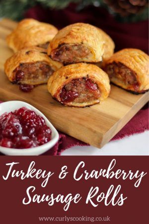 Turkey And Cranberry Sausage Rolls, Turkey Buffet Ideas, Turkey Cranberry Sausage Rolls, Cranberry Sausage Rolls, Turkey Cranberry Roll Ups, Turkey Sausage Rolls Puff Pastries, Turkey Sausage Rolls, Cranberry Savory Recipes, Christmas Sausage Rolls