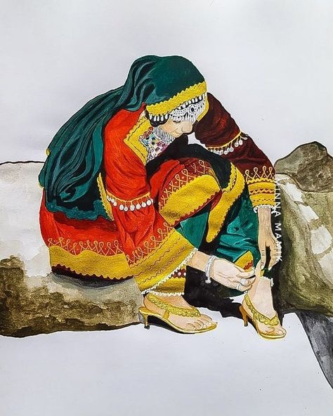 Pathan Culture, Rajsthani Women, Sindhi Culture, Afghan Art, Bridge Drawing, Wedding Illustration Card, Afghanistan Culture, Afghan Culture, Afghan Girl