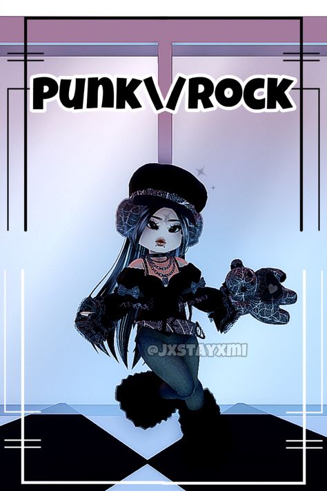 Punk Vs Rock Royale High, Punk Rock Royale High, Royal High Outfits Ideas Cheap, Punk Rock Outfits, Island Outfit, Princess Dress Up, Island Theme, Aesthetic Roblox Royale High Outfits, Rock Outfits