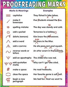 Teacher Created Resources Proofreading Marks Chart, Multi Color (7696) Proofreading Marks, Computer Keyboard Shortcuts, Learning Phonics, Excel Shortcuts, Elementary Writing, Essay Writing Skills, Teacher Created Resources, Good Vocabulary Words, Good Vocabulary