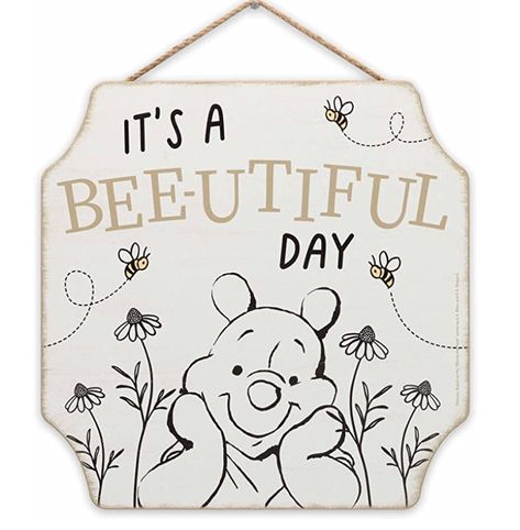 Winnie The Pooh Bees, Winnie The Pooh Decor, Bee Utiful, Jack Skellington Faces, Winnie The Pooh Nursery, Wall Decor Hobby Lobby, Cute Phrases, Cute Wall Decor, Whimsical Wall Art