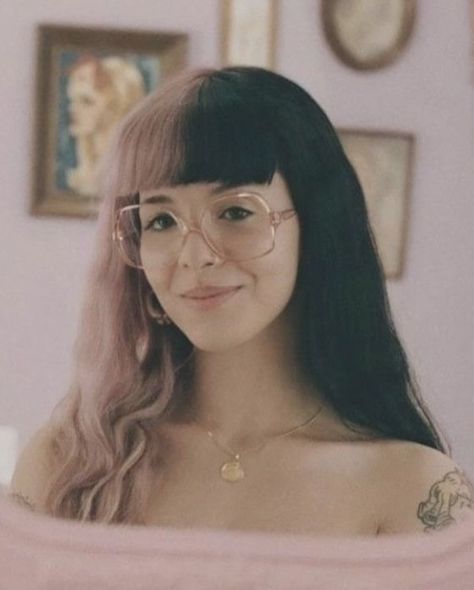 Melanie Martinez Pfp, Pink Pfps, Melanie Martinez Wallpaper, Martinez Wallpaper, Wearing Glasses, Melanie Martinez, Photo Dump, I Love, Pink