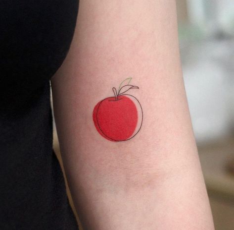 Red Apple Tattoo, Apple Tattoo, Red Apple, Small Tattoos, Triangle Tattoo, Tattoos, Red, Quick Saves