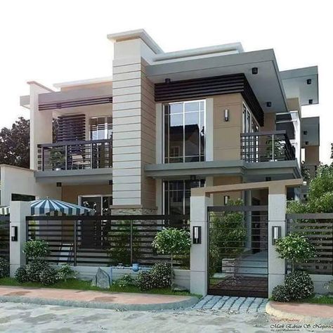 Cebu City, Philippines Arsitektur Art Deco, Philippine Houses, Casas Coloniales, Cebu City, House Front Design, Residential House, Modern Houses, House Elevation, Modern House Plans