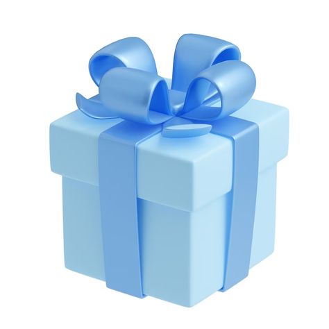 Free Photo | 3d render blue gift box with ribbon male package Cartoon Present, Prize Box, Iphone Stickers, Gift Box With Ribbon, Gift Box For Men, Male Birthday, Box With Ribbon, Color Celeste, Birthday Items