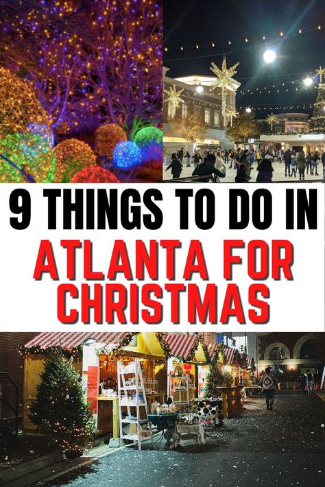 Things to do in Atlanta for Christmas Georgia Christmas, Things To Do In Atlanta, Atlanta Travel, Christmas Destinations, Places To Be, Christmas Events, Us Destinations, Christmas Travel, Amazing Travel Destinations