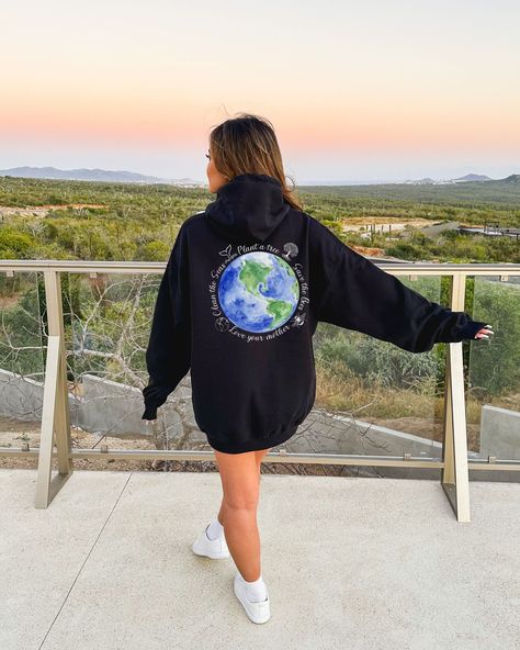 Earth Day Hoodie Sweatshirt, Plant A Tree, Save the Bees, Clean the Seas, Love Your Mother Earth, Watercolor Earth Graphic Hoodie, Be Green https://etsy.me/3Zfoojh #savetheplanet #earthday #earthdayhoodie #earthdayshirt #trendyhoodie #positivehoodie #saveearth Earth Watercolor, Watercolor Earth, Love Your Mother Earth, Earth Graphic, Love Your Mother, Positive Hoodie, Hoodies Aesthetic, Hoodie Ideas, Plant A Tree