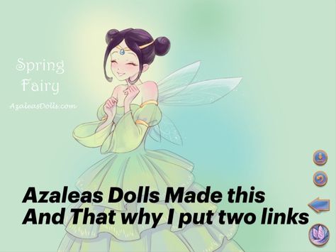 https://www.azaleasdolls.com/ Cute Anime Style, Azaleas Dolls, Kawaii Games, Spring Fairy, Whimsical Fairy, Cute Anime, Fairy Dress, Up Game, Anime Style