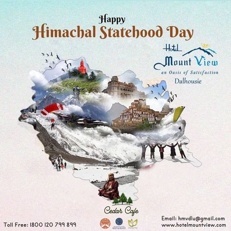 Best Wishes to all the people of Himachal Pradesh on the occasion of full #statehood day. #Himachal the divine confluence of devotion and power, decorated with natural beauty, famous all over the world for tourism and spirituality. Visit Himachal visit #Dalhousie Call Toll Free 1800 120 799 899 Book online www.hotelmountview.com Himachal Illustration, Himachal Statehood Day, Himachal Day, Earth Pollution, India Map, Himachal Pradesh, Illustrated Map, Best Wishes, General Knowledge