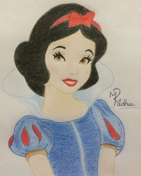 @madhumitha_mp Snow White Drawing Easy, Easy Character Drawings, Snow White Drawing, Character Drawings, White Princess, Sketches Easy, Character Drawing, Art Drawing, Easy Drawings