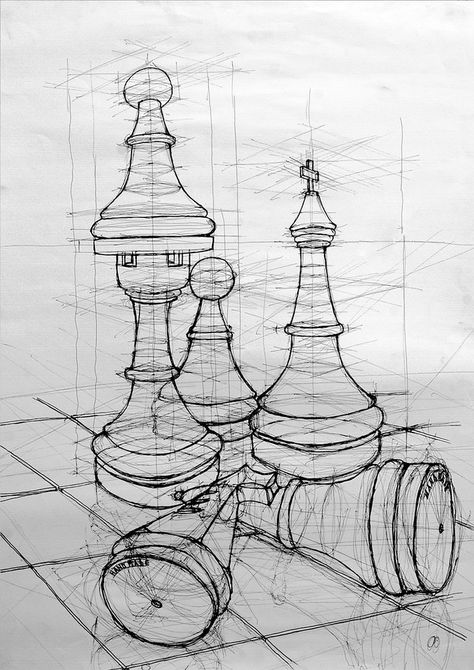 All sizes | chess pieces composition perspective drawing | Flickr - Photo Sharing! Simple Drawing Ideas Easy, Moment Drawing, Easy Drawing Step By Step, Simple Drawing Ideas, Composition Drawing, Art Du Croquis, Structural Drawing, Drawing Step By Step, Pen Art Drawings