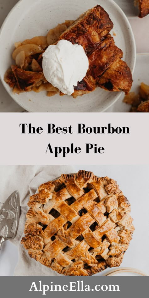 Bourbon Caramel Apple Pie, Bourbon Apple Pie Recipe, Apple Bourbon Pie, Maple Bourbon Apple Pie, Cinnamon Pie Crust, Caramel Apple Pie Filling, Bourbon Apple Pie, Berry Pie Filling, Apple Pecan Pie